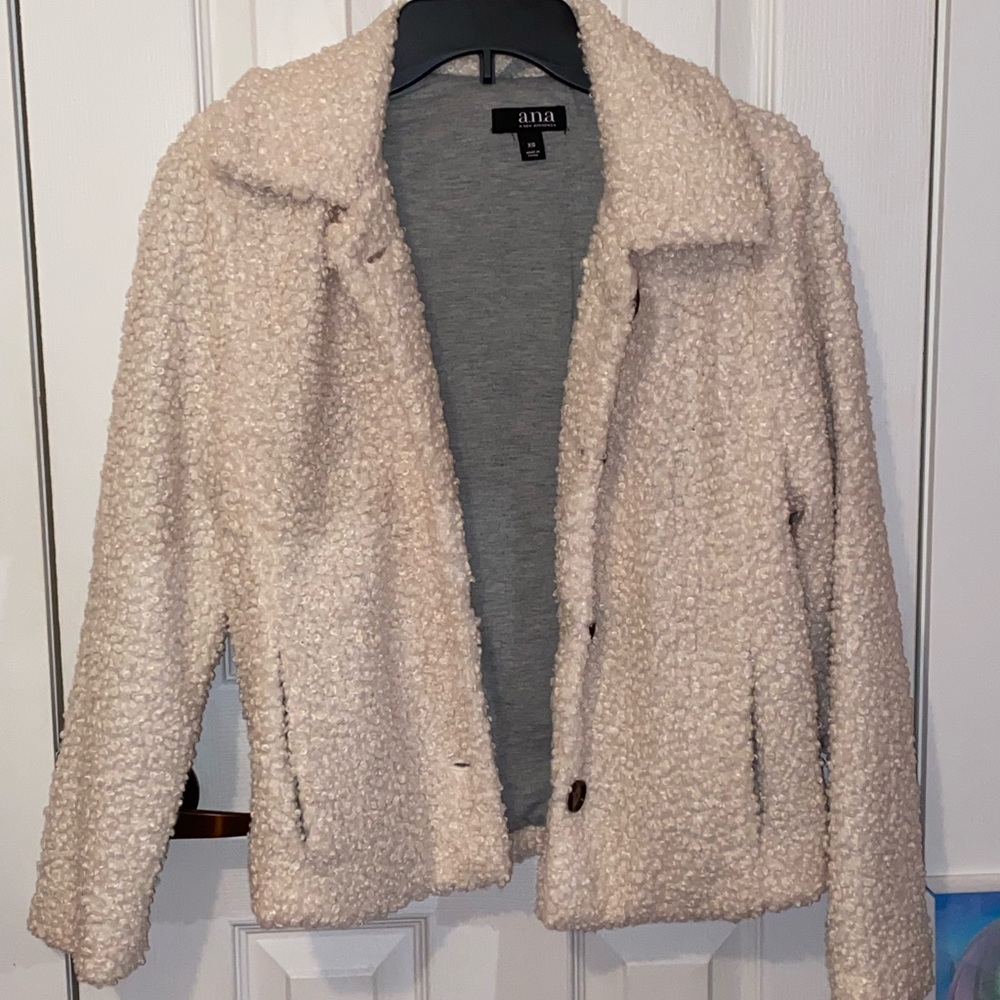 cream teddy bear jacket